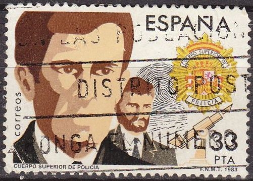 z vendido ESPAÑA 1983 2694 Sello Cuerpos de Seguridad del Estado usado Espana Spain Espagne Spagna Spanje Spanien Yvert2312 Scott2318 